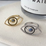 Pave zircon eye ring