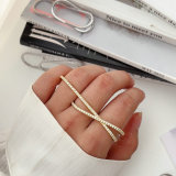 Pave zircon chunky pin ring