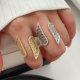 Pave wave ring