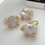 Fresh water pearl ring