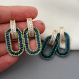 Pave zircon pin earrings