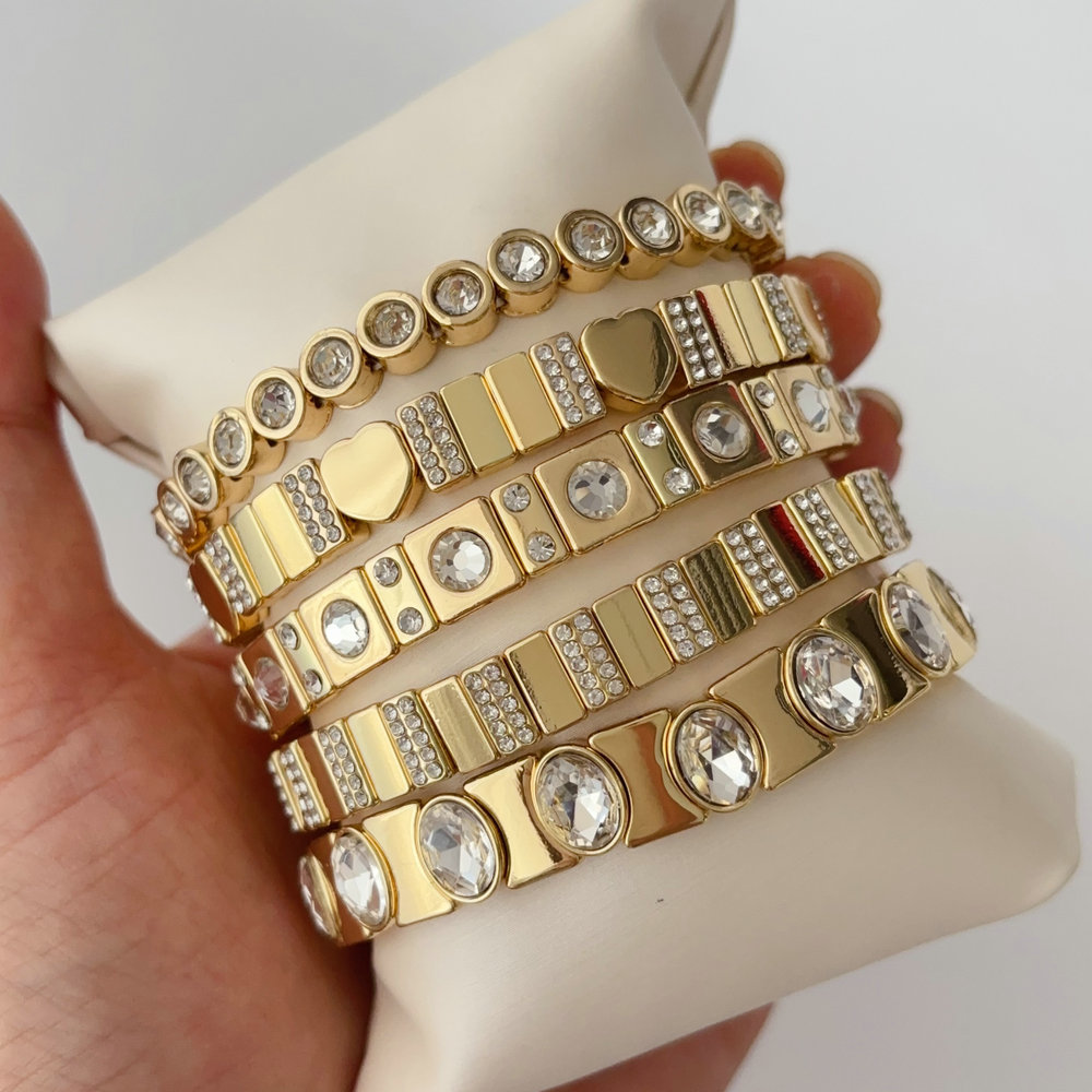 Elastic heart  bracelet