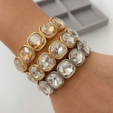 Square stone elastic bracelet