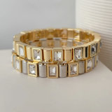 Elastic square stone bracelet