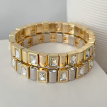 Elastic square stone bracelet