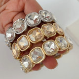 Square stone elastic bracelet