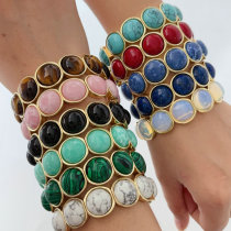 Gemstone elstic braclet