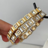 Elastic square stone bracelet