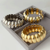 Metal chunky elstic bracelet
