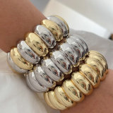Metal chunky elstic bracelet