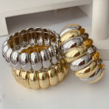 Metal chunky elstic bracelet
