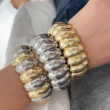 Metal chunky elstic bracelet
