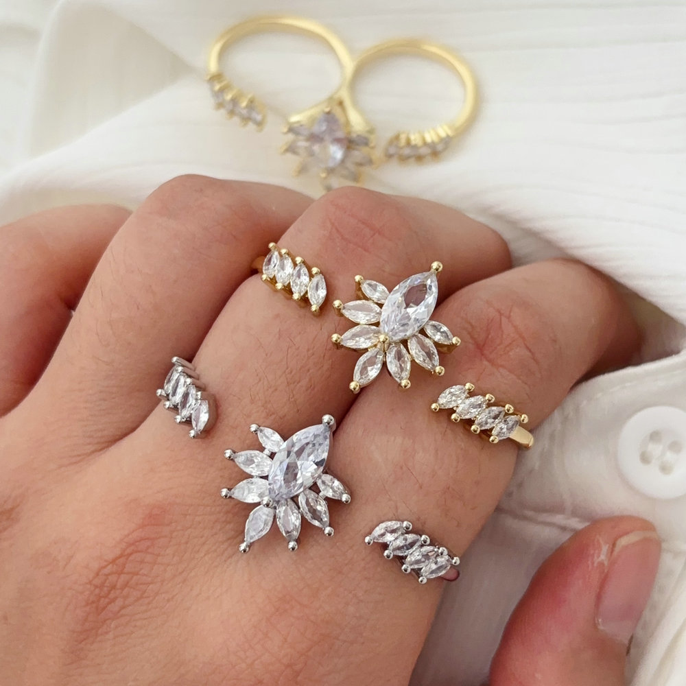 Pave zircon chunky ring