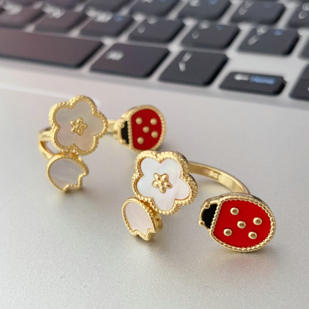 Lady bug ring