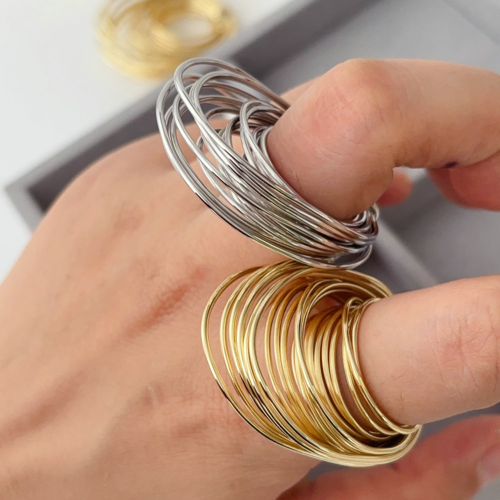 Chunky metal chain ring