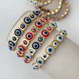 Enamel eye elstic bracelet