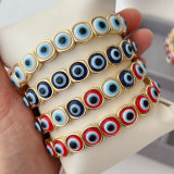 Enamel eye elstic bracelet