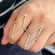 Pave zircon star ring