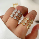 Pave zircon fashion ring