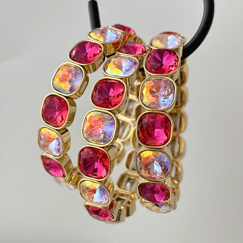 Red square stone bracelet