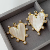 Pearl heart pendant
