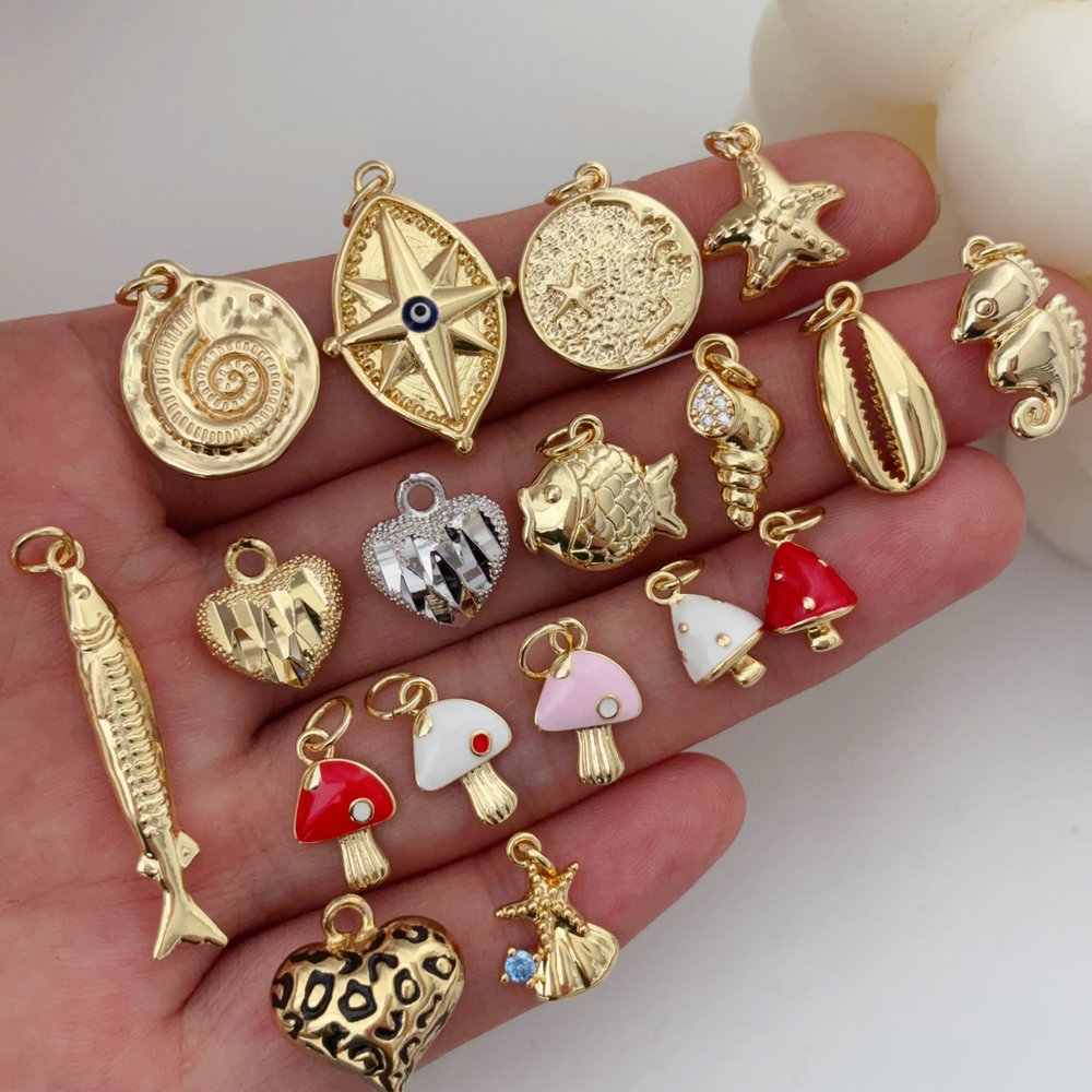 Metal fish star charm