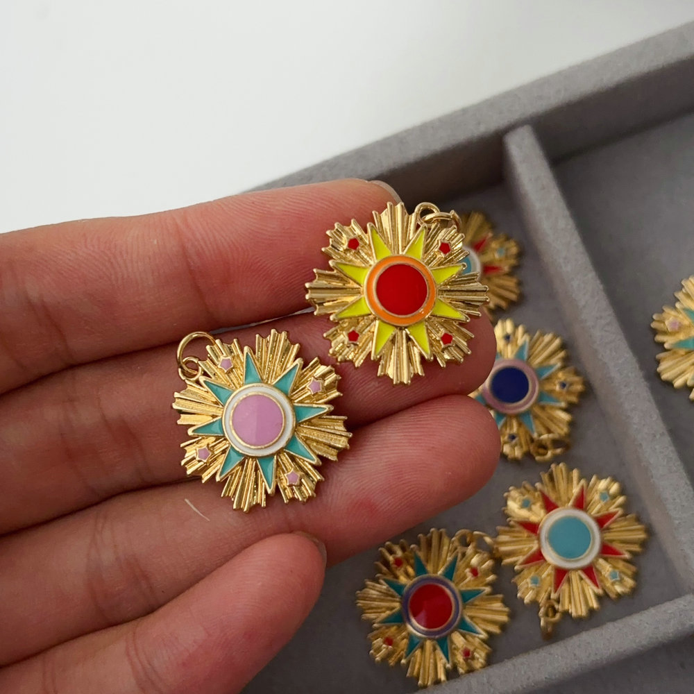 Enamel star charm