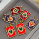 Enamel square charm