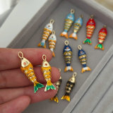 Enamel fish charm