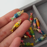 Enamel fish charm