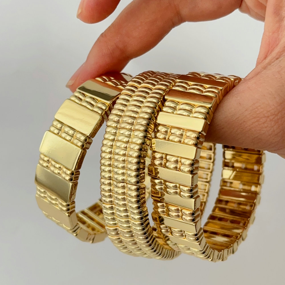 Metal fashion elstic bracelet