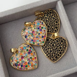 Pave zircon heart charm