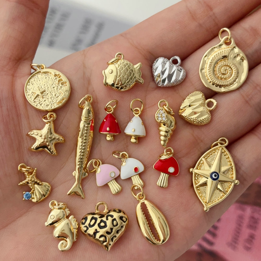 Metal fish star charm