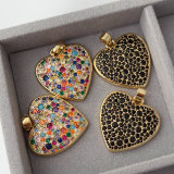 Pave zircon heart charm