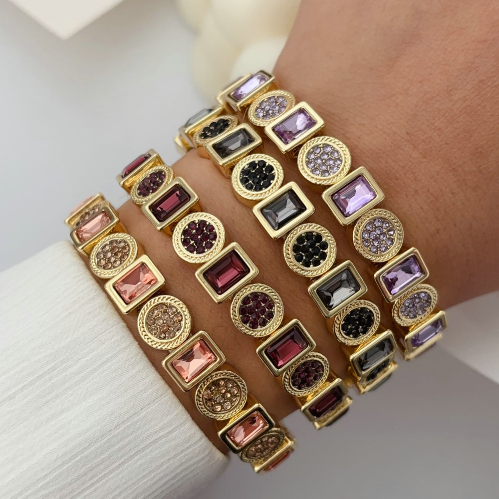 elstic round charm bracelet