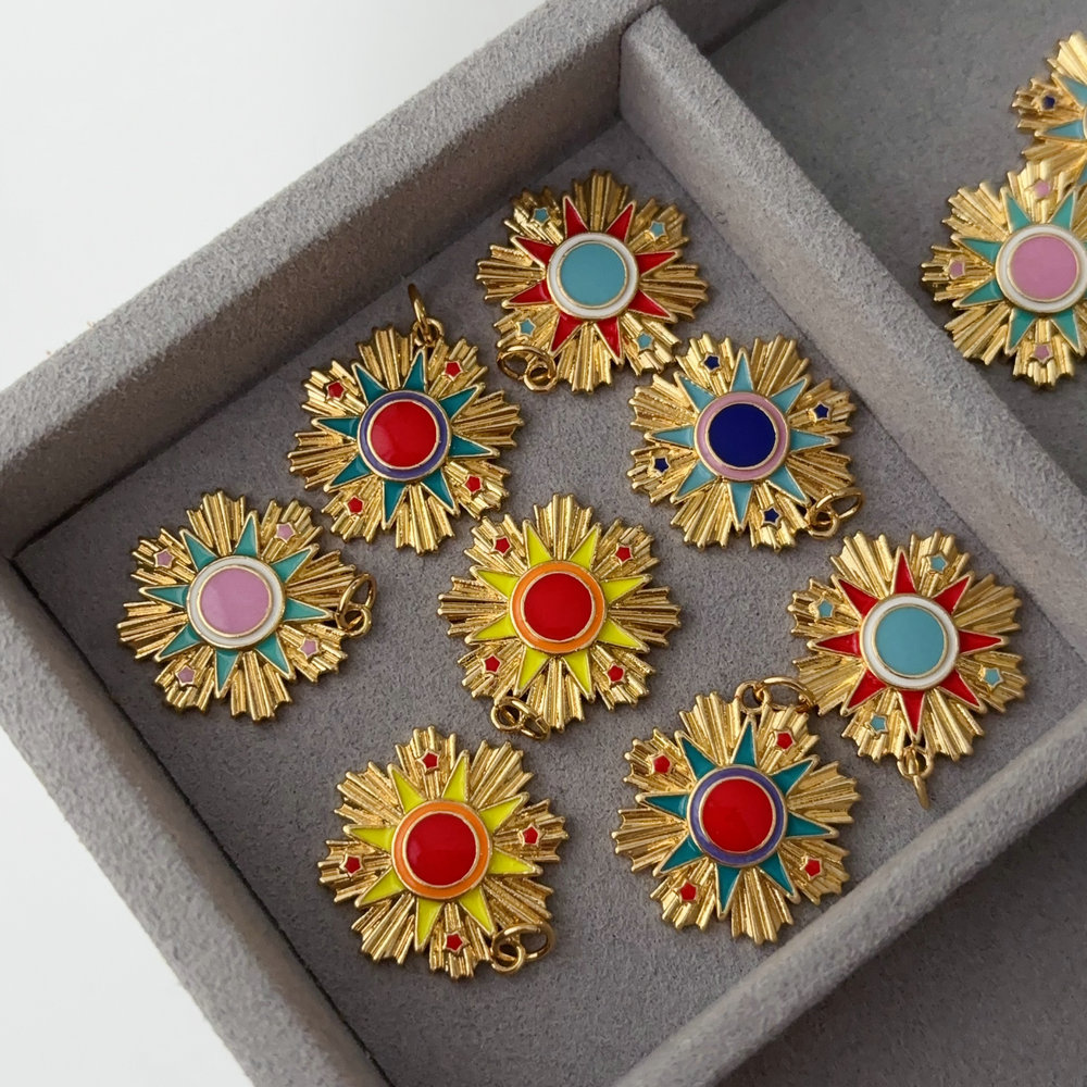 Enamel star charm