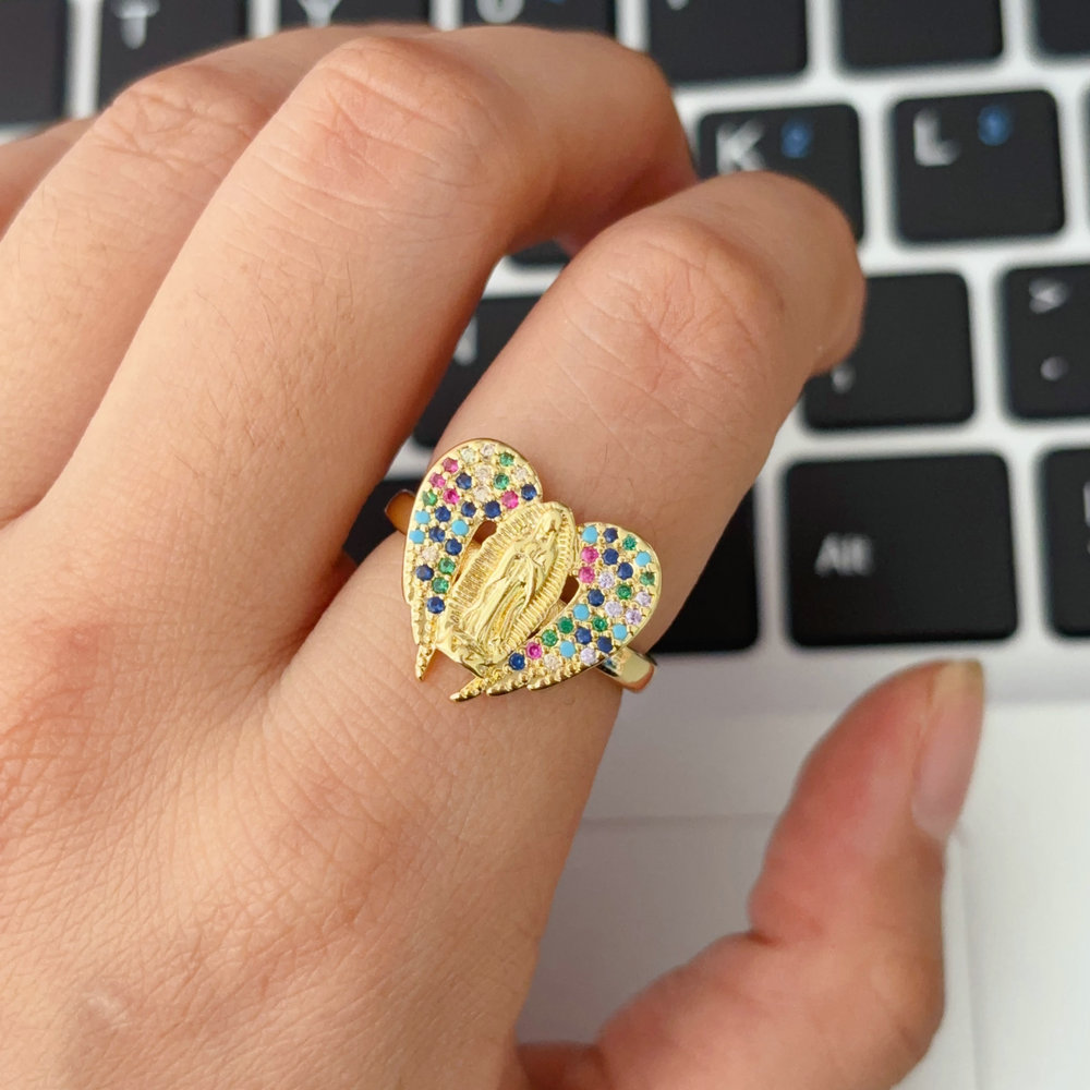 heart religious series ring