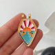 Enamel arrow charm