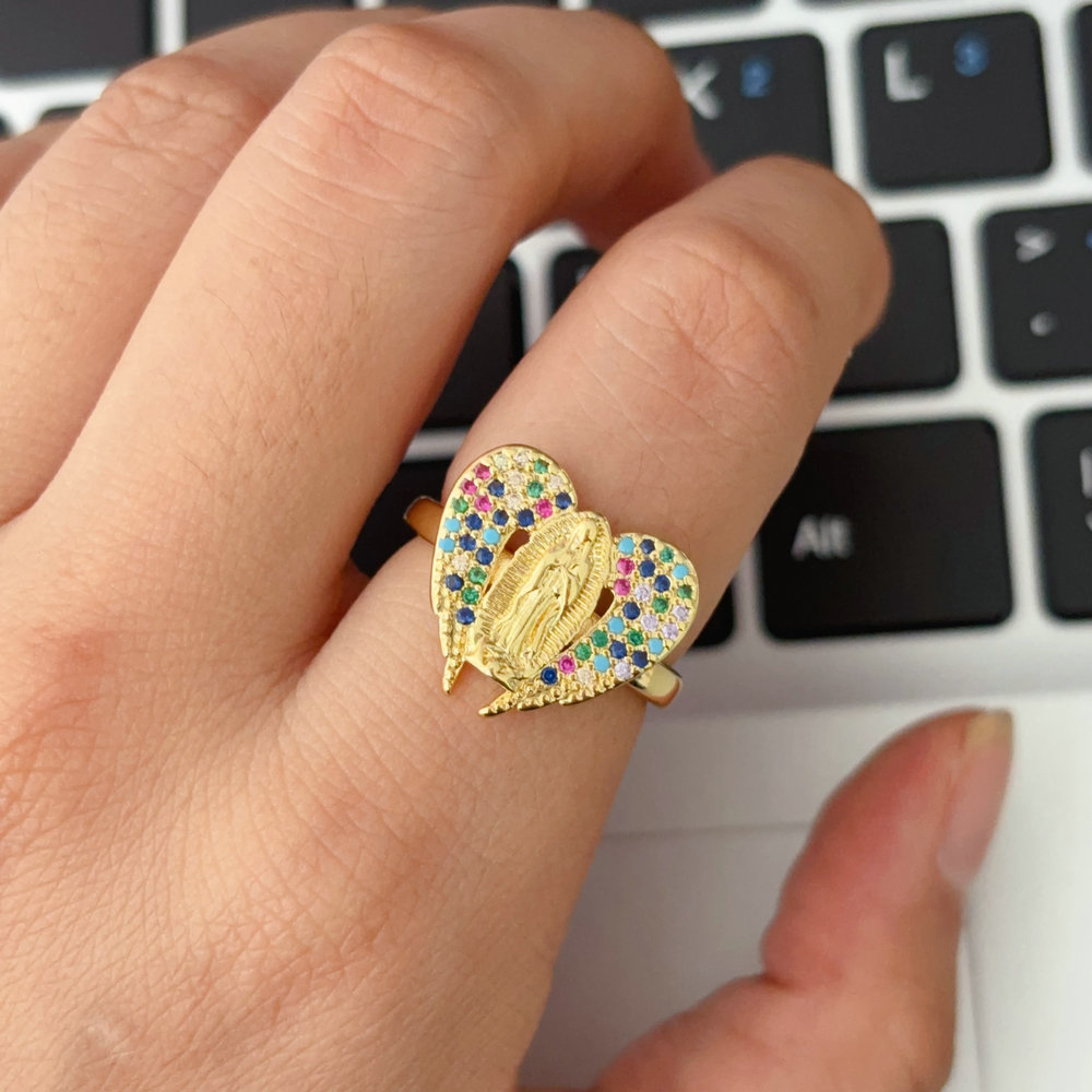 heart religious series ring
