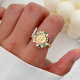 Pave colorful Religious Series Ring