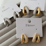 Pave zircon earrings
