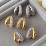 Pave zircon earrings