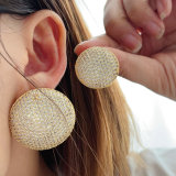 pave zircon ball earrings small 3.5$ big 5$