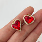 Red zircon heart charm