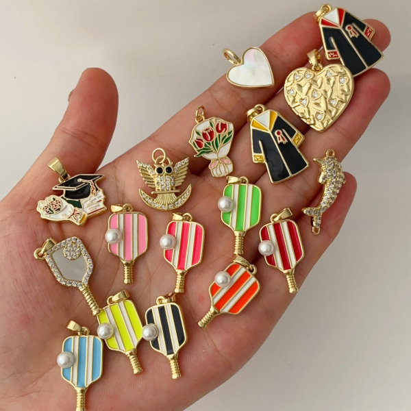 Enamel bat diy charm