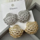 Pave zircon shell shape earrings