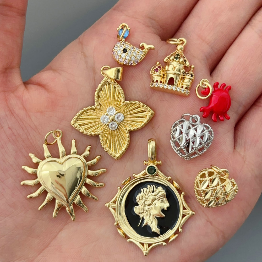 heart clover charm