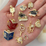 Enamel book charm