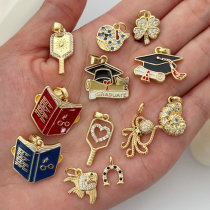 Enamel book charm