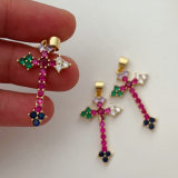 Pave zircon cross pendant
